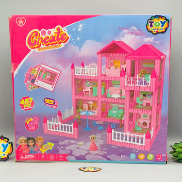 DIY 8 Rooms Princess Doll House